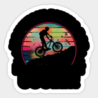 Mountain Biking Dad Like A Regular Dad Biker Humor Sticker